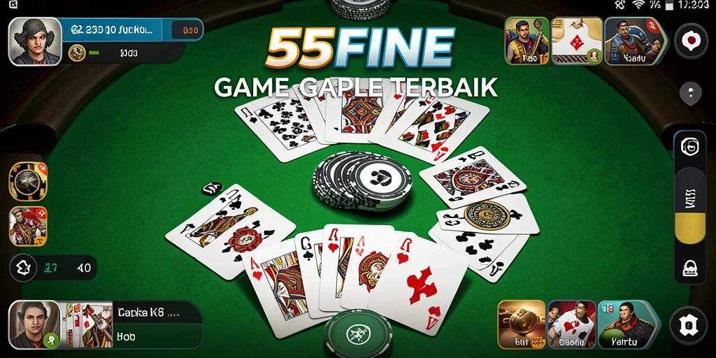 Tampilan gameplay Gaple yang mengasyikkan di 55FIVE.