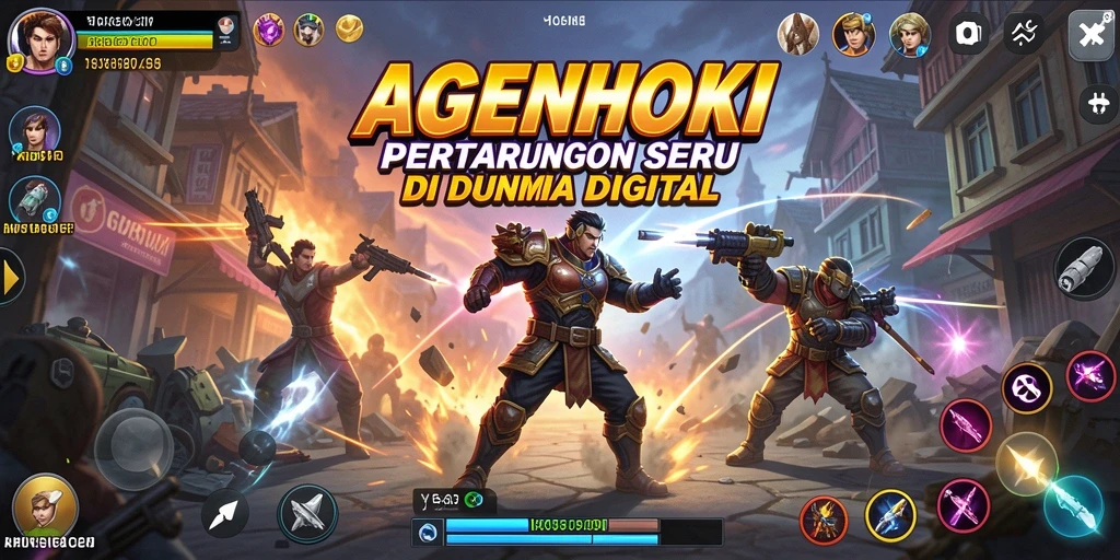 Screenshot utama AGENHOKI menampilkan aksi pertarungan yang mendebarkan.