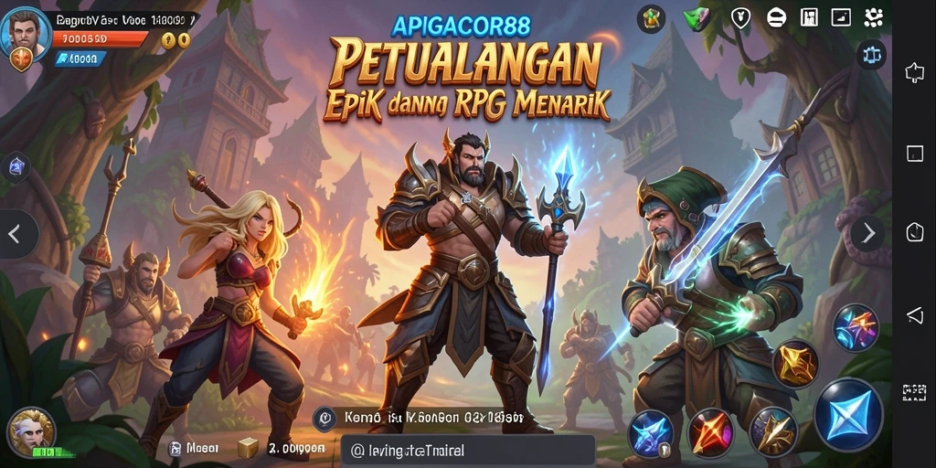 Screenshot menampilkan aksi seru dalam gameplay RPG APIGACOR88.