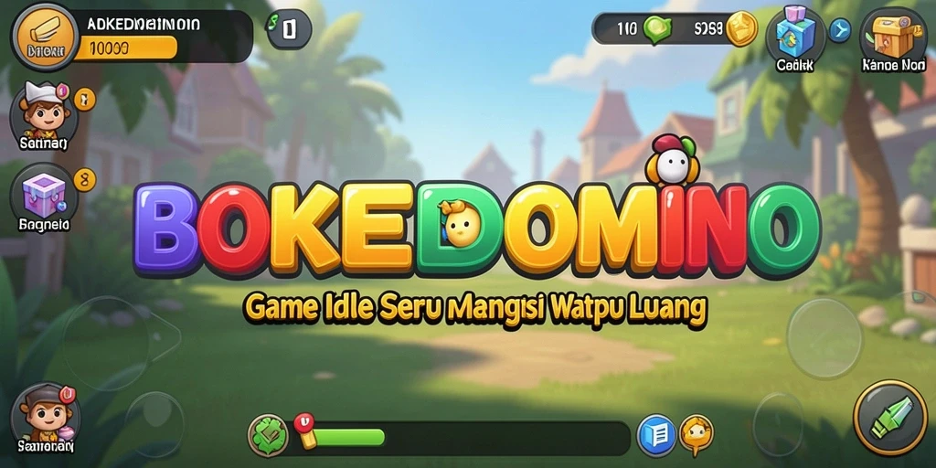 Screenshot gameplay BOKEDOMINO menampilkan strategi permainan yang menarik.