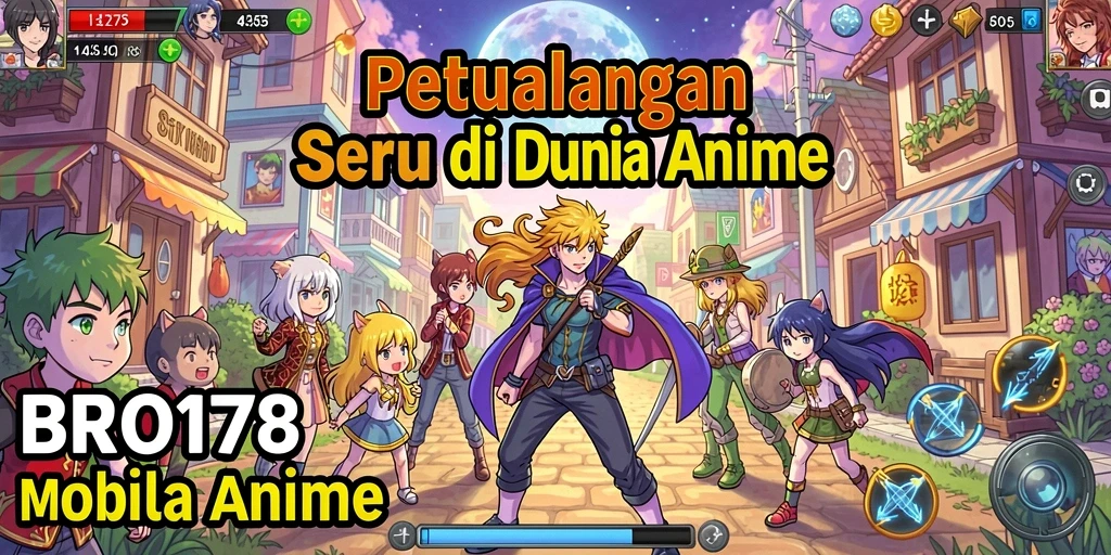 Screenshot BRO178 menampilkan pertarungan karakter Anime yang seru.