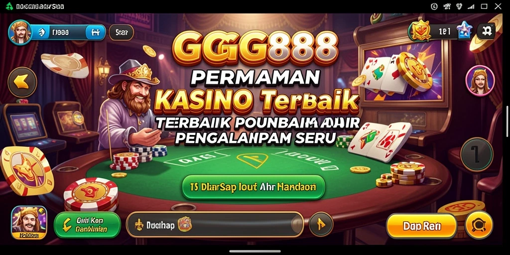 Screenshot GGG888 menampilkan pengalaman bermain Kasino yang seru.