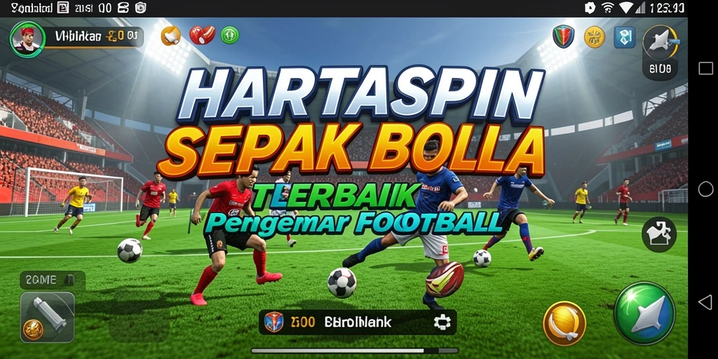 Gameplay HARTASPIN yang menegangkan dalam pertandingan sepak bola.