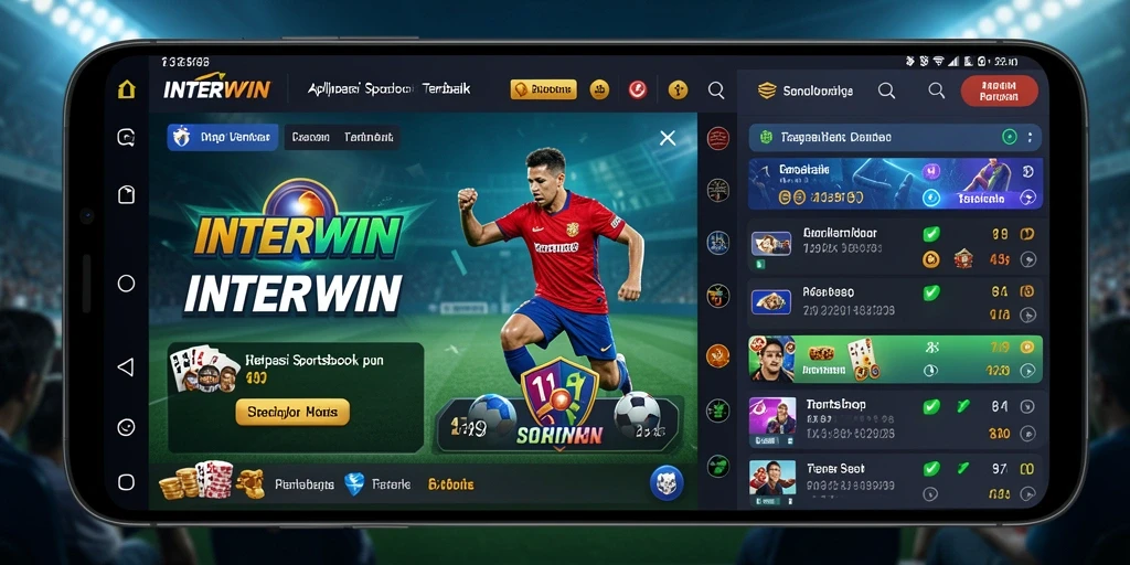 Tangkapan layar INTERWIN menampilkan pengalaman taruhan olahraga secara langsung.