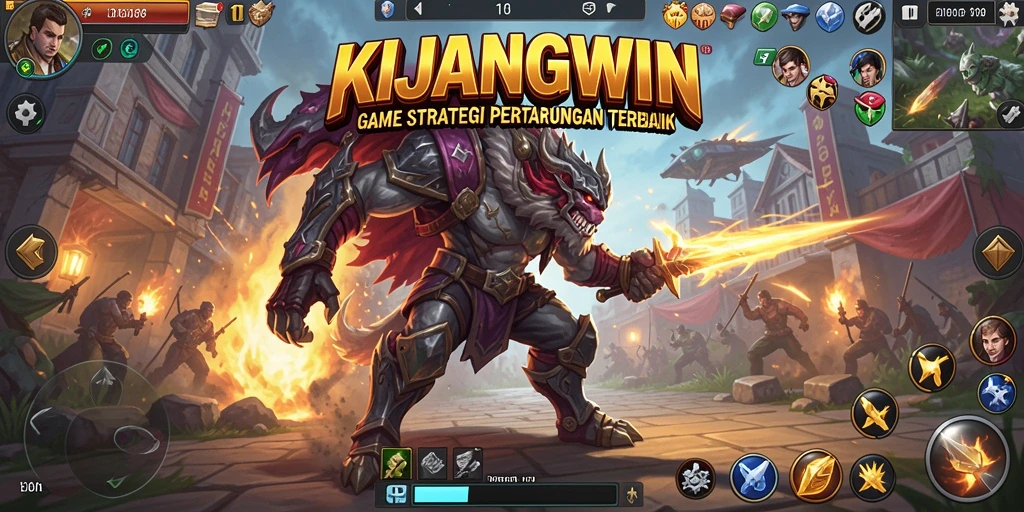 Tampilan utama gameplay KIJANGWIN dengan aksi strategi yang seru.