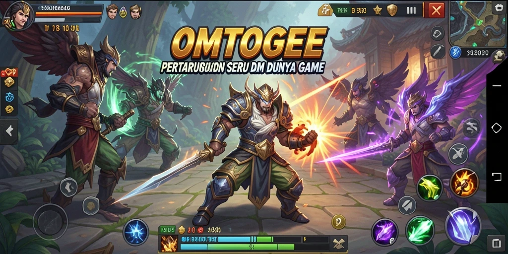 Tampilan gameplay OMTOGEL yang mendebarkan dalam pertarungan seru.
