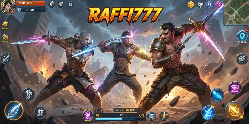 Screenshot utama RAFFI777 menampilkan gameplay Action menegangkan dengan grafis memukau.