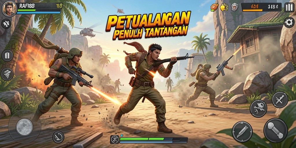 Gameplay seru dengan aksi menegangkan di RAFI88.