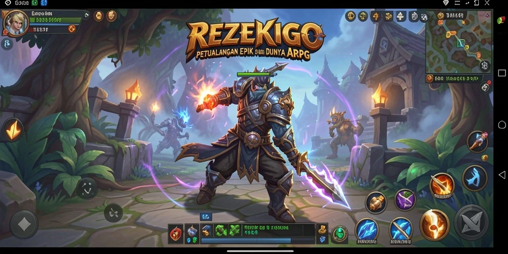 Gameplay seru dan mendebarkan dalam REZEKIGO ARPG.