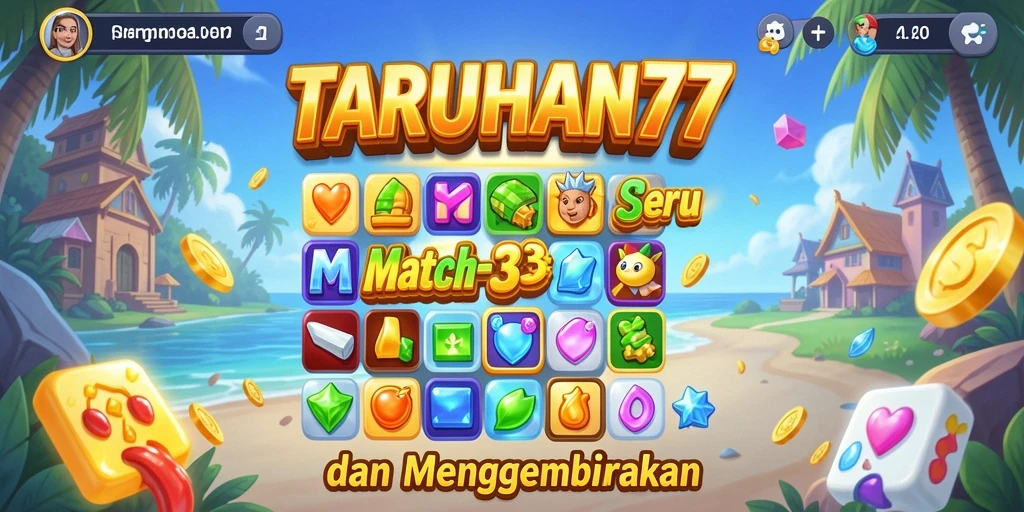 Tangkapan layar memainkan gameplay Match-3 yang seru dan melibatkan.