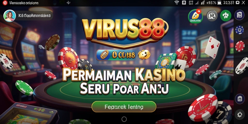 Screenshot gameplay menarik dari VIRUS88 menampilkan suasana kasino.